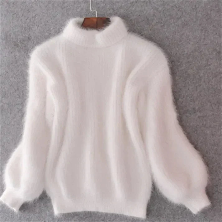 Thariel | Gemütlicher Vintage-Angorapullover für Damen – flauschig, weich, elegant gestrickt
