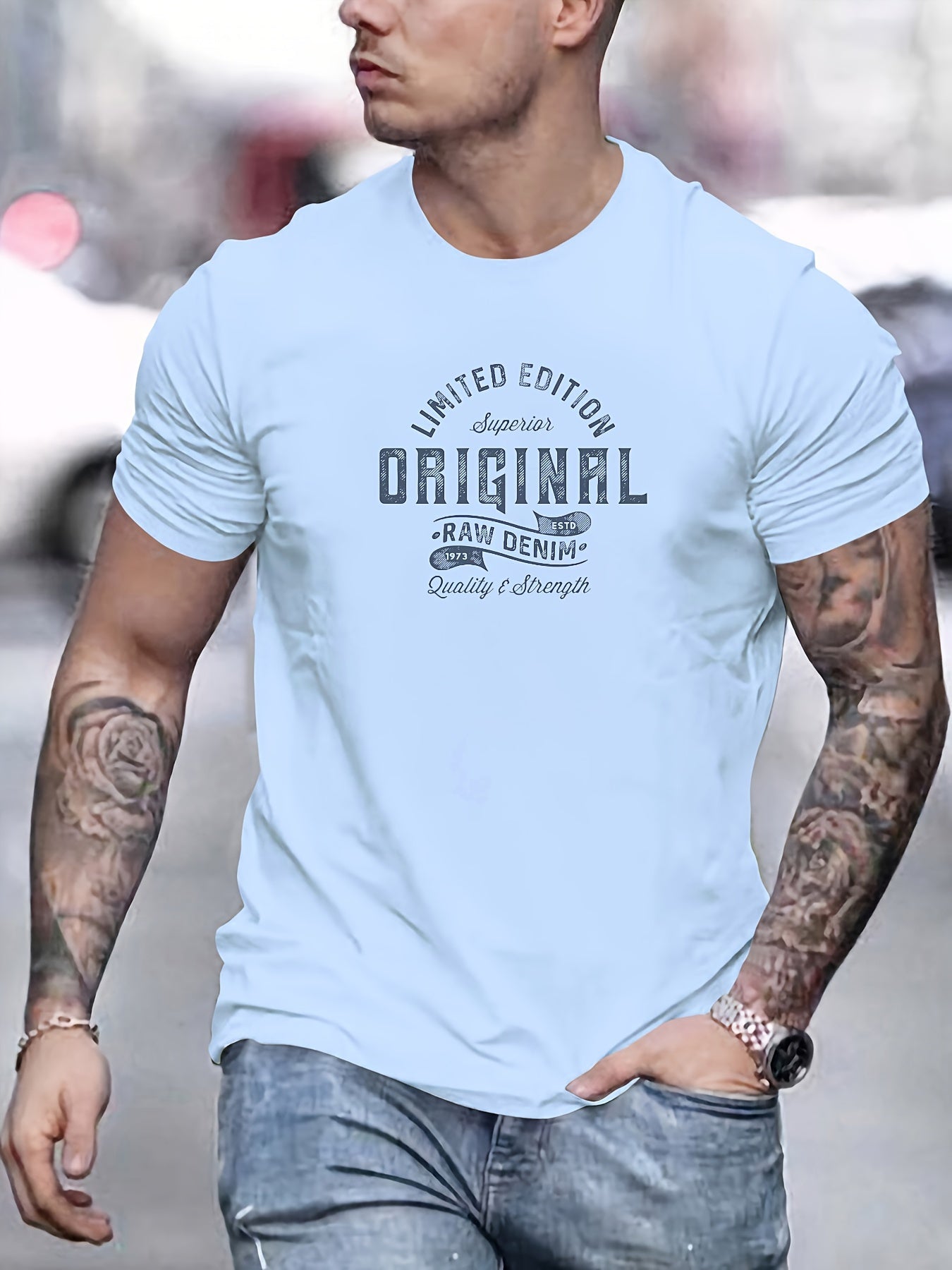 Xaver | T-shirt basique en coton pour homme - T-shirt décontracté à imprimé graphique, T-shirt d'été