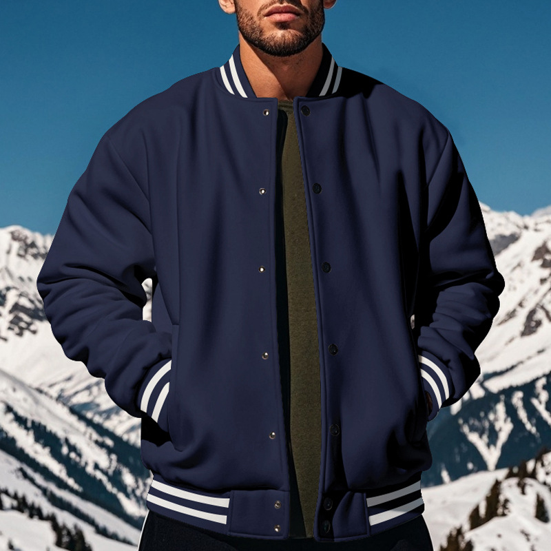 Neron | Heren Varsity-jas – Casual bomberjack met fleecevoering, streetwear, windbestendig