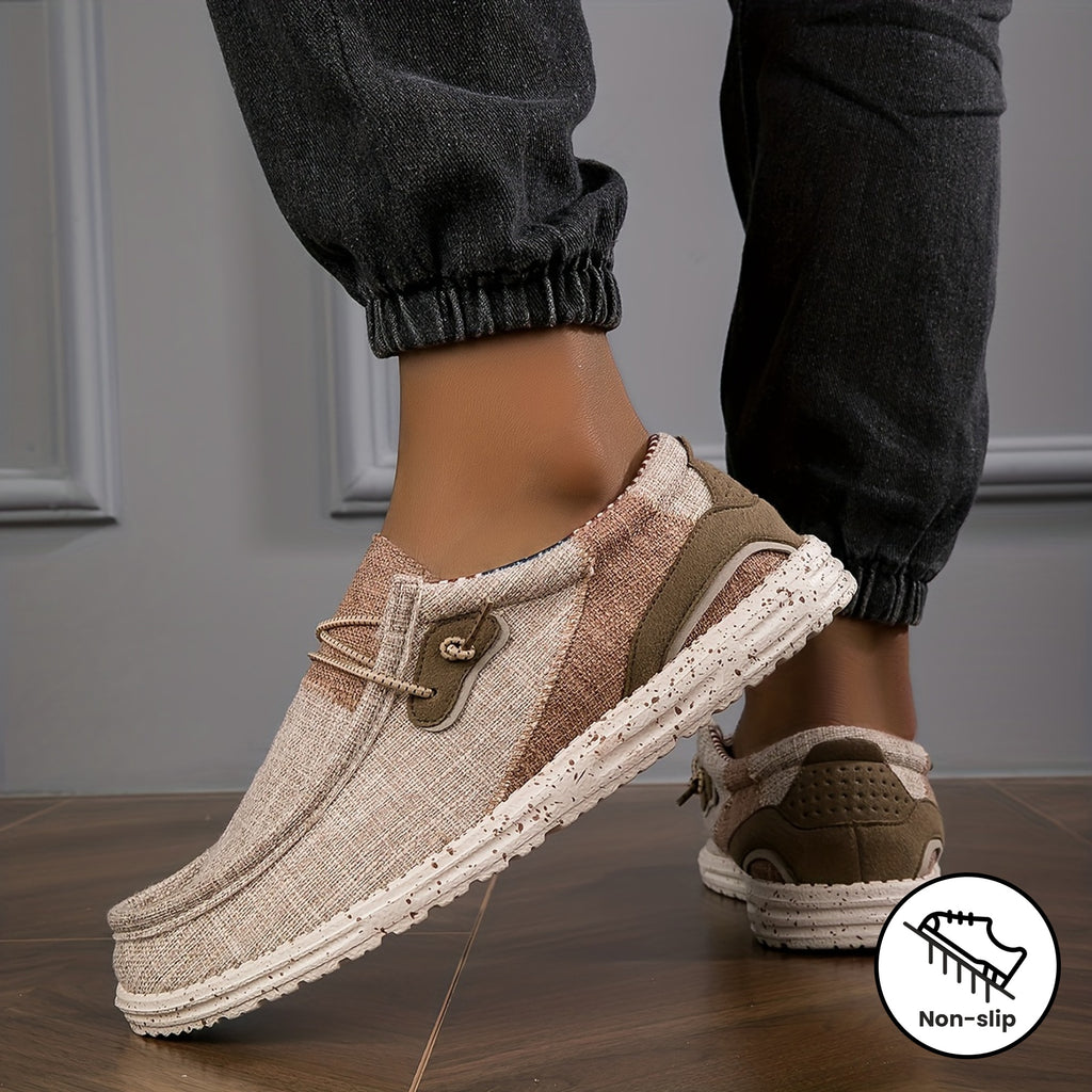 Loafix | Canvas-Slipper für Herren – Atmungsaktiv, rutschfest, leicht