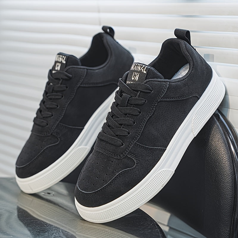 StridePro | Baskets plates décontractées pour hommes - chaussures à lacets, confortables et résistantes pour un usage quotidien