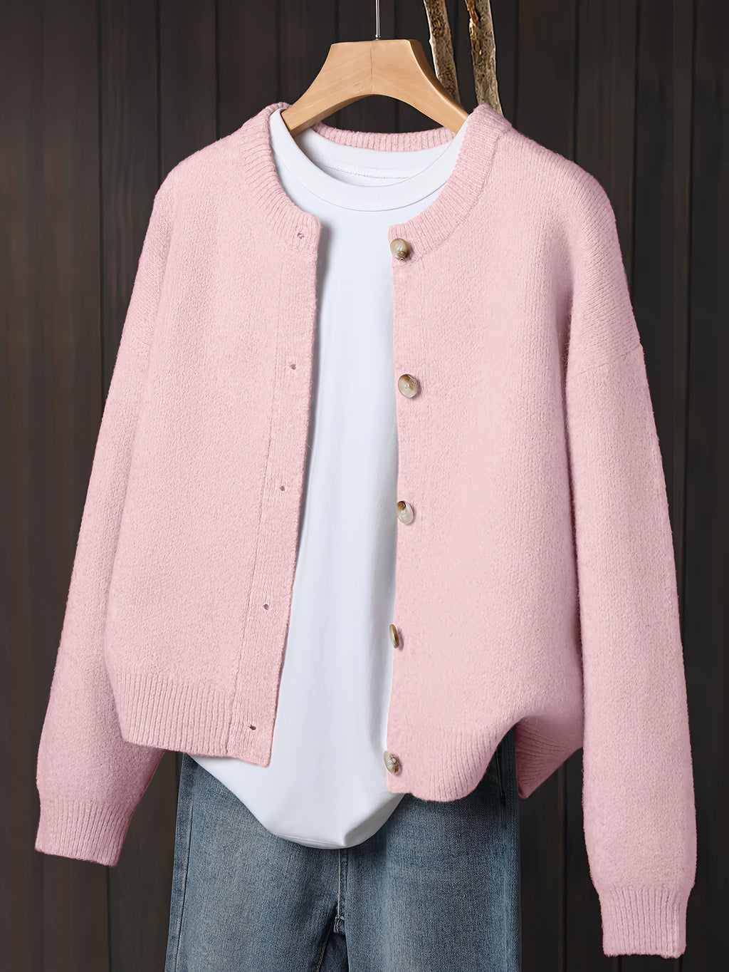 Myrrhith | Cardigan classique pour femme – Pull doux à manches longues et fermeture boutonnée, idéal pour l'automne/hiver