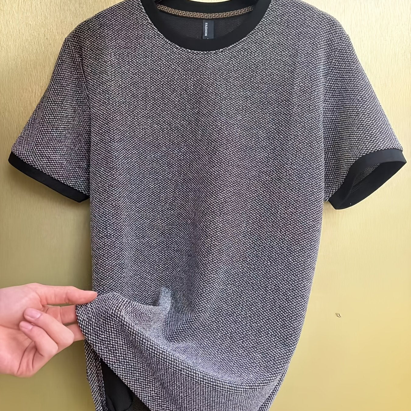 Sylvenorin | Jacquard-T-shirt voor heren in Europese stijl – korte mouwen