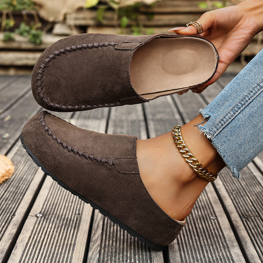 Vaelyra | Vintage comfortabele instapsandalen van leer voor dames