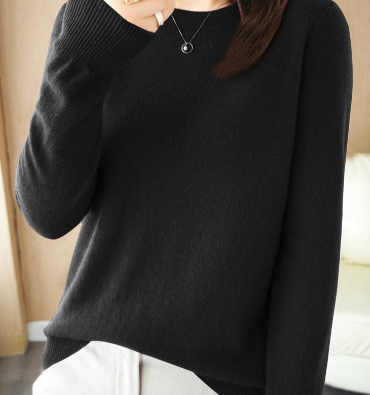Sanne | Eleganter Pullover aus Merinowolle, weich und atmungsaktiv, leichter Strickpullover