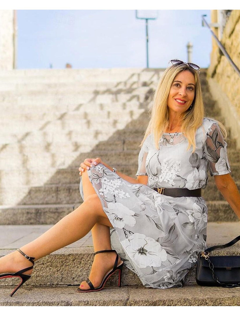 Kaelorae | Elegante midi-jurk voor dames – chiffon, smart casual formele feestjurk
