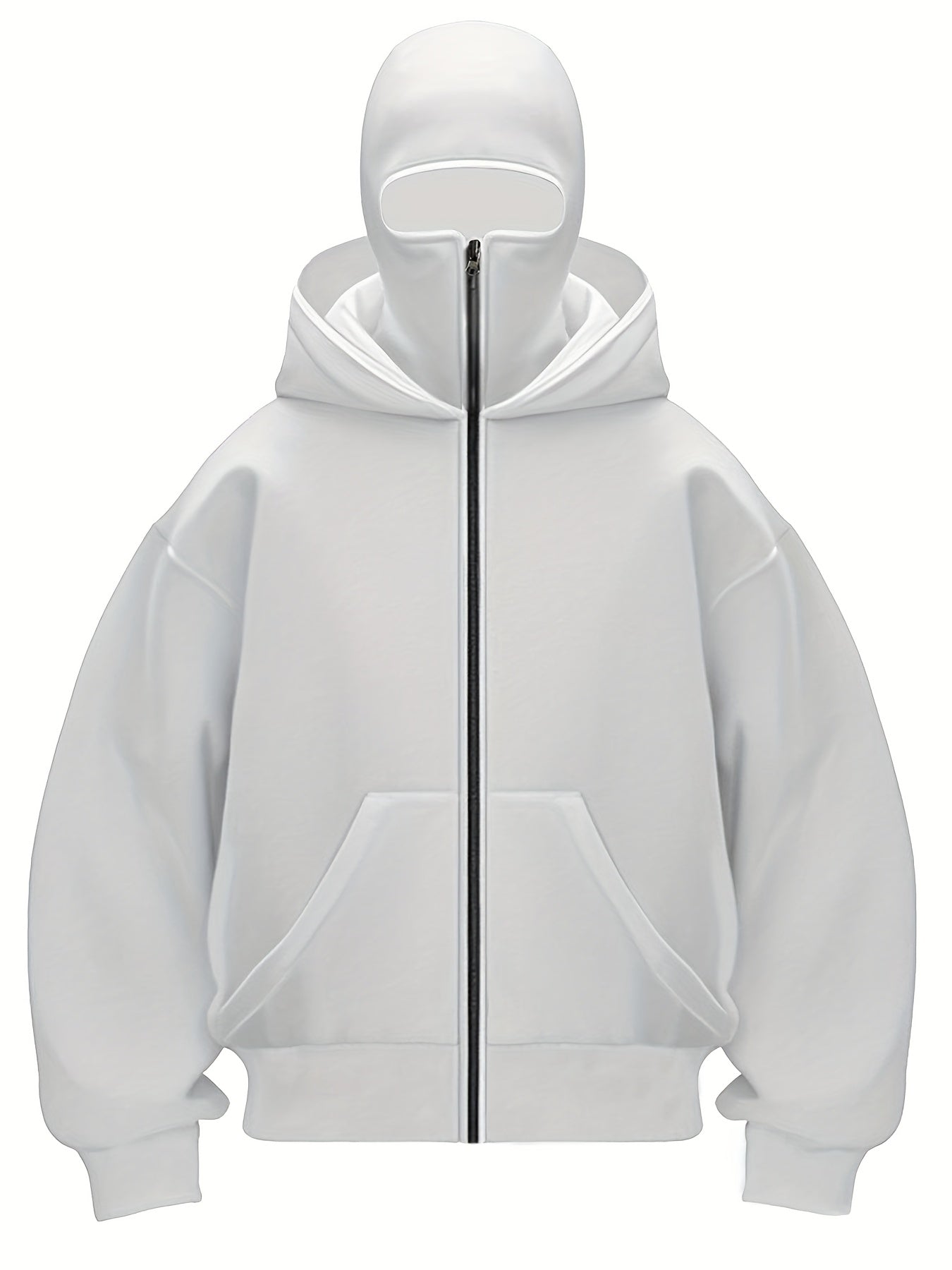 Akselsson | Herenhoodie met masker – Casual effen pullover, kangoeroezak, streetwear, warm sweatshirt