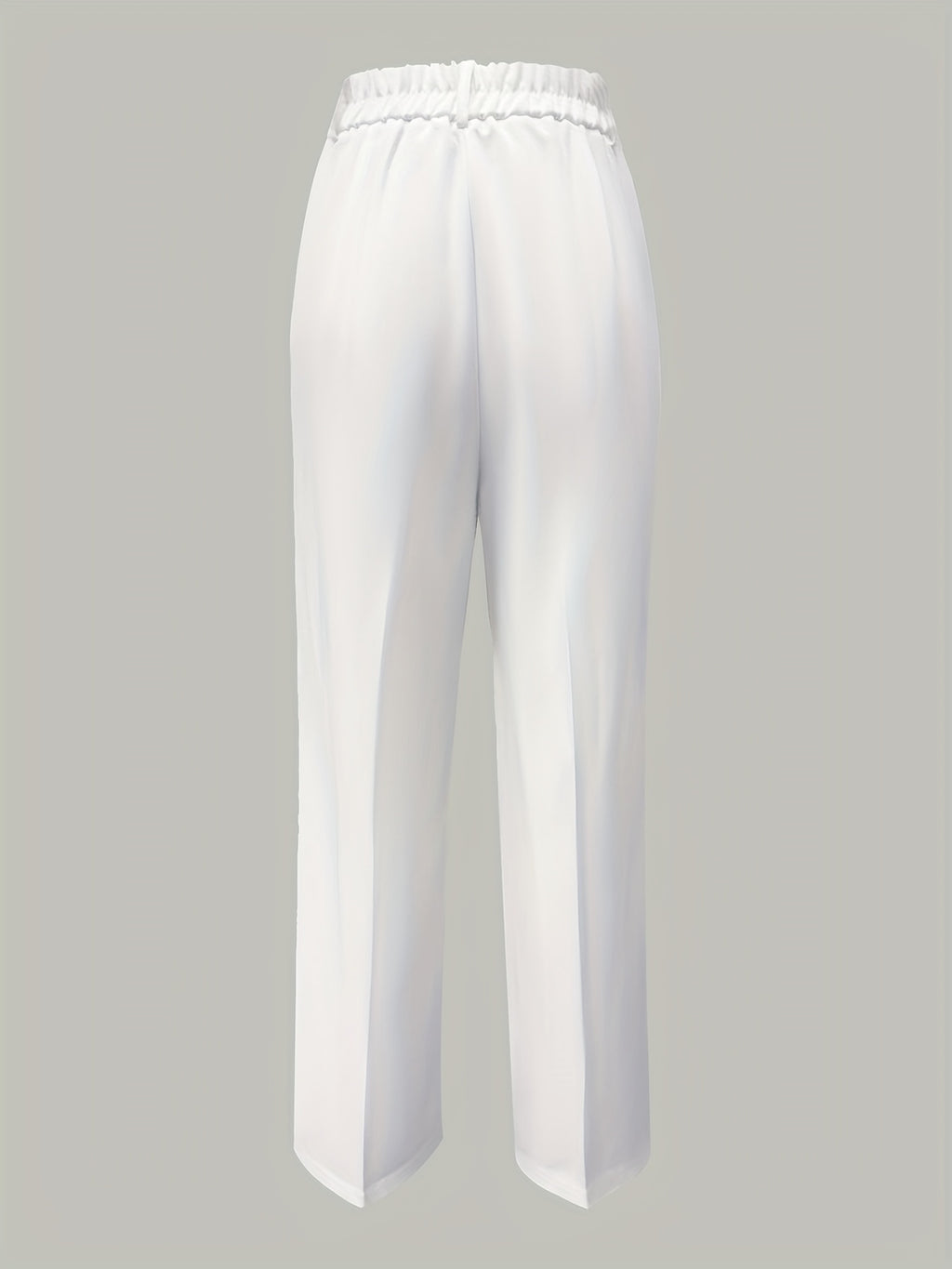 Oralia | Elegante Damenhose mit weitem Bein – Gerade geschnittene, hochgeschnittene Hose mit Knopfverschluss