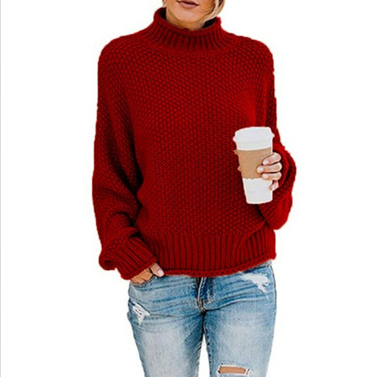 Ronja | Oversized-Rollkragenpullover aus grob gestricktem Material für Damen – Warmer Winterpullover, bequemer Strickpullover