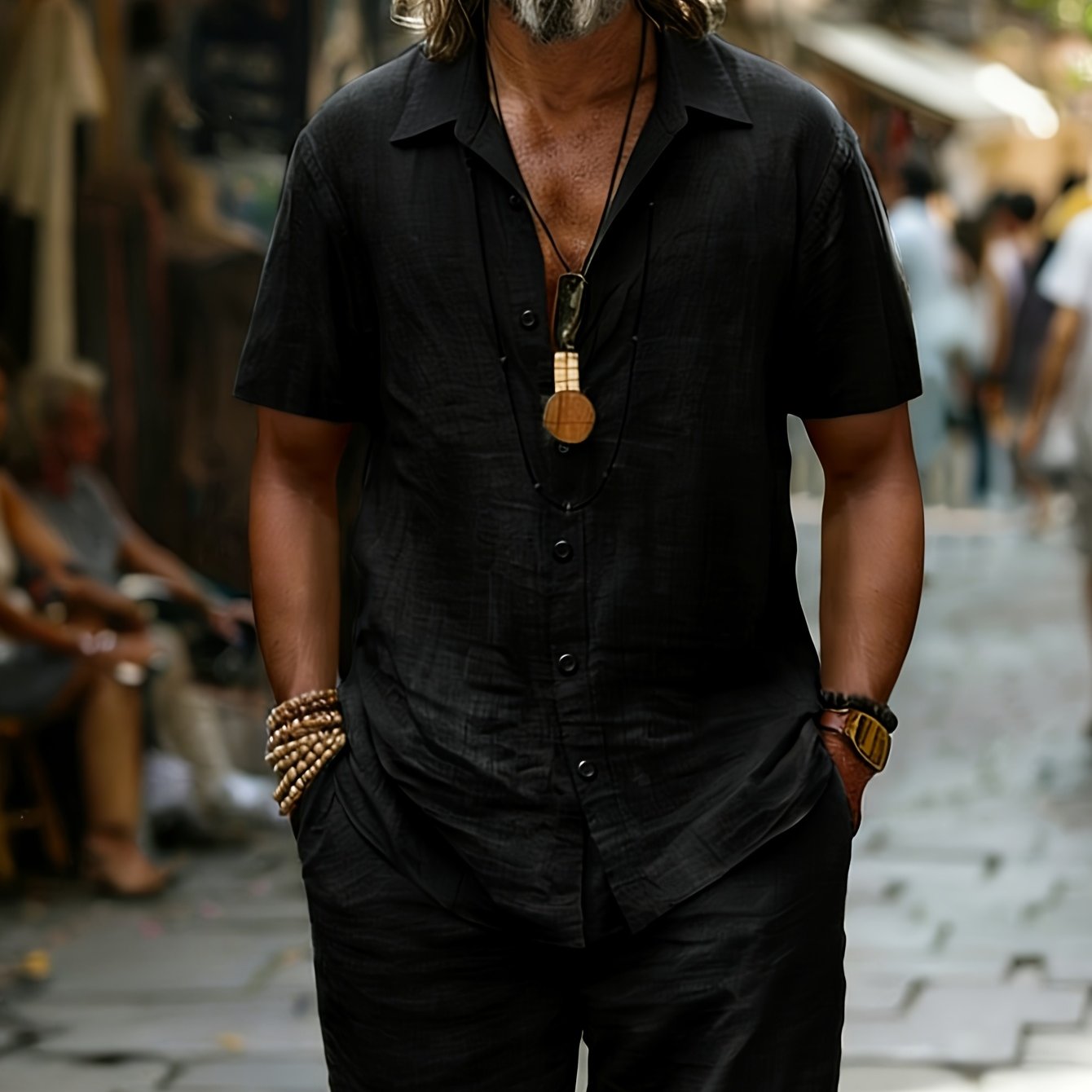 Brent | 2-delige set met casual overhemd en korte broek voor heren – Ademende, lichtgewicht zomerkleding