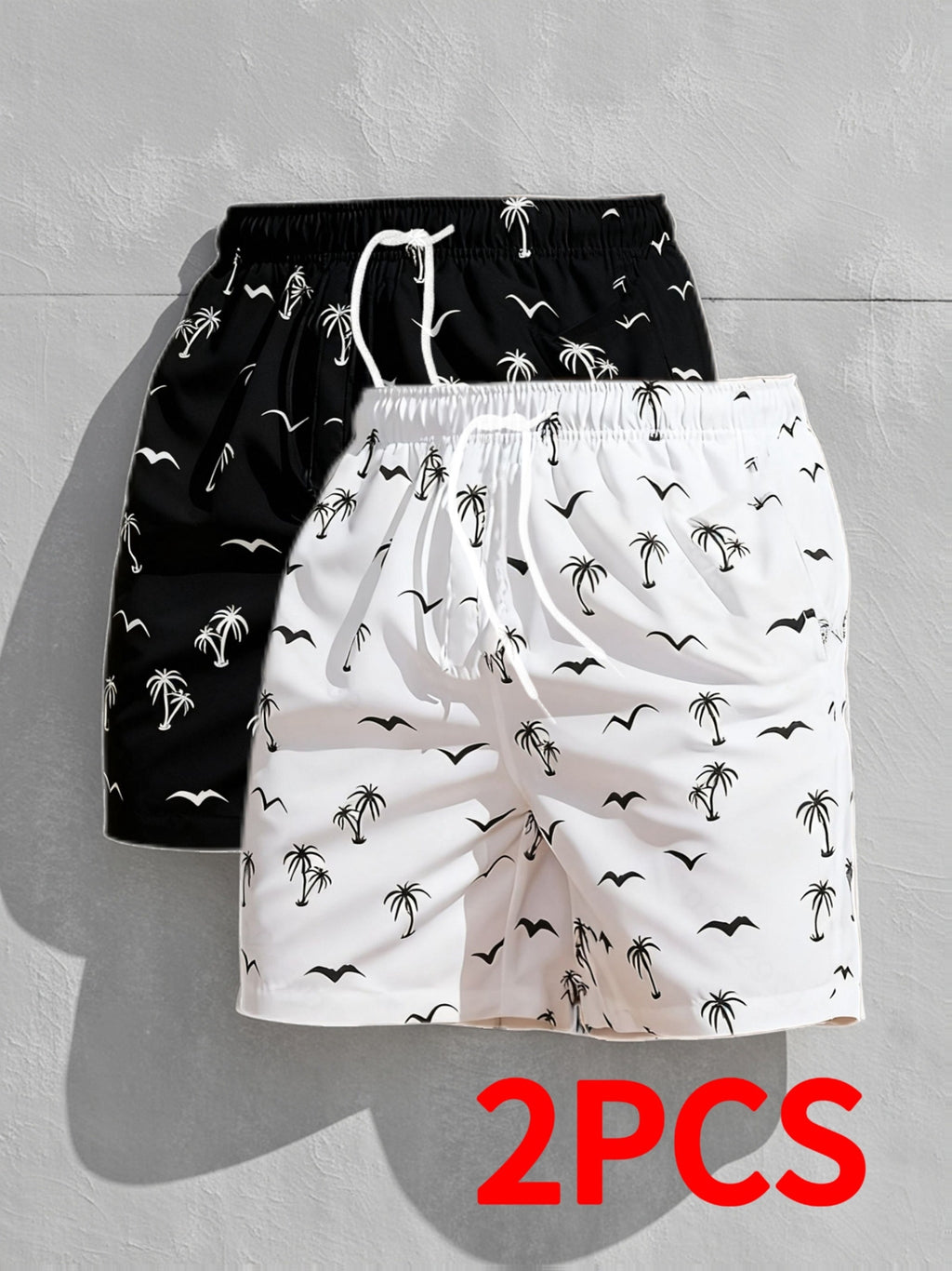 Taron | Tweedelige bermuda-set voor heren – botanisch print, sneldrogend