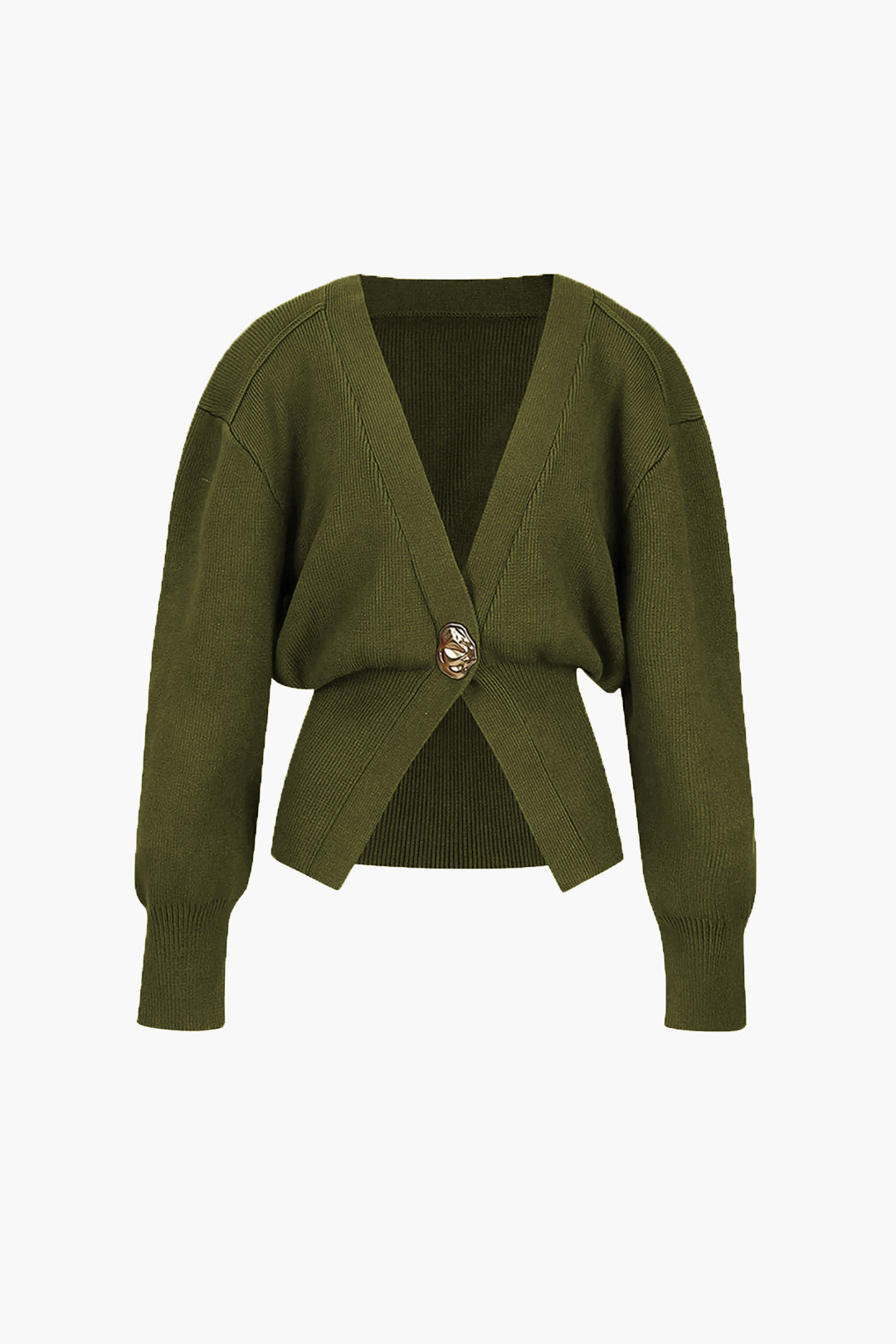 Clorinda | Elegante Strickweste mit goldenem Knopf