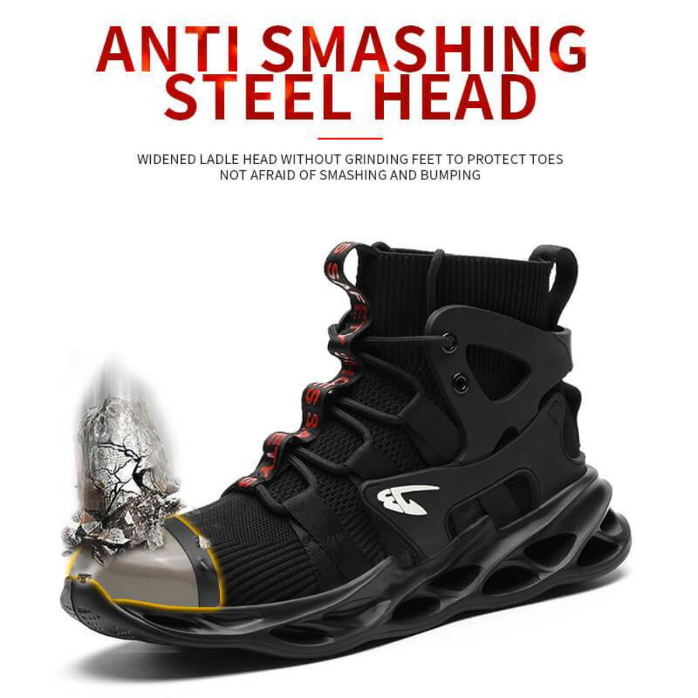 IronWalk | Chaussures de travail légères et respirantes pour hommes, chaussures de sécurité à embout en acier, chaussures de sécurité antidérapantes pour l'industrie