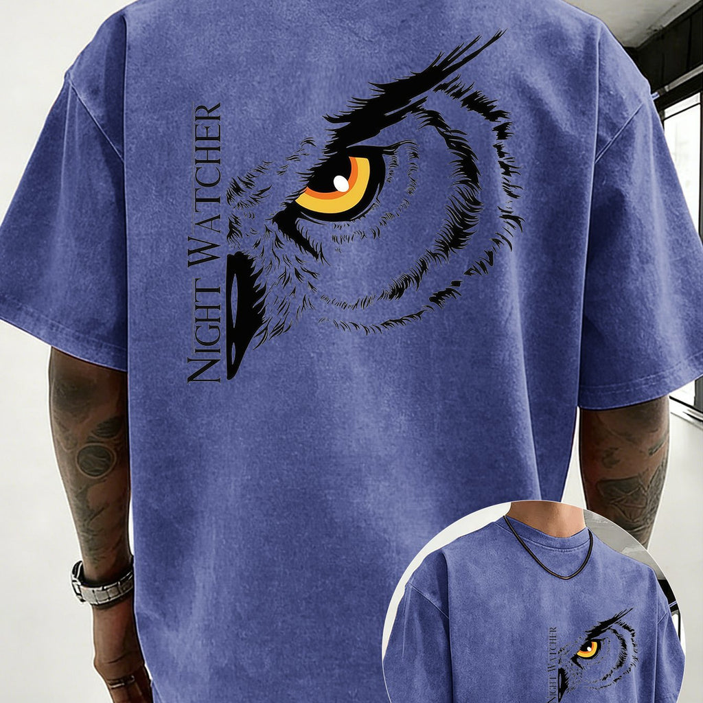 Alrican | Vintage oversized T-shirt van zwaar katoen, gewassen, losse pasvorm