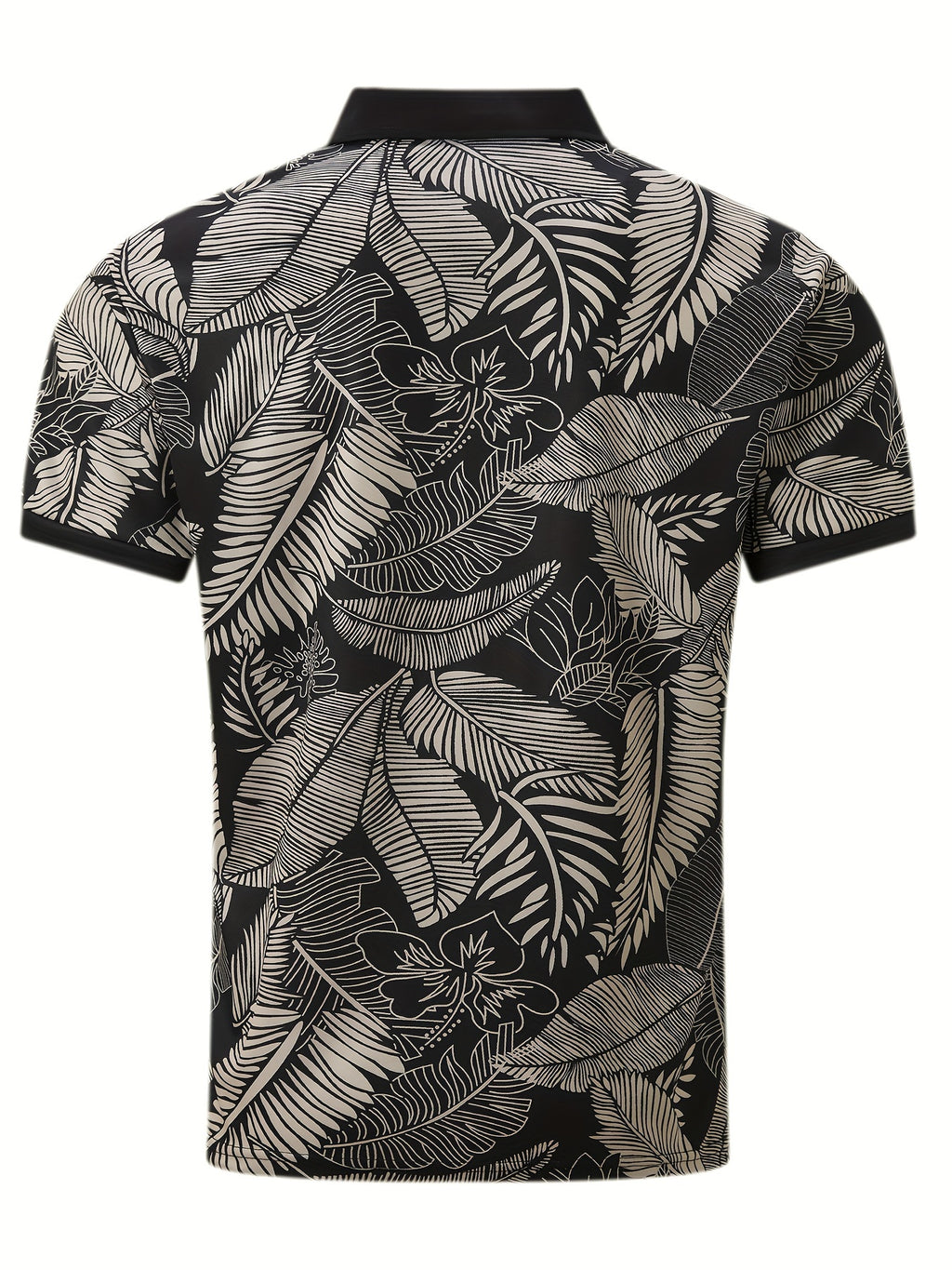 Virgil | Polo homme à imprimé feuilles tropicales - manches courtes, coupe classique