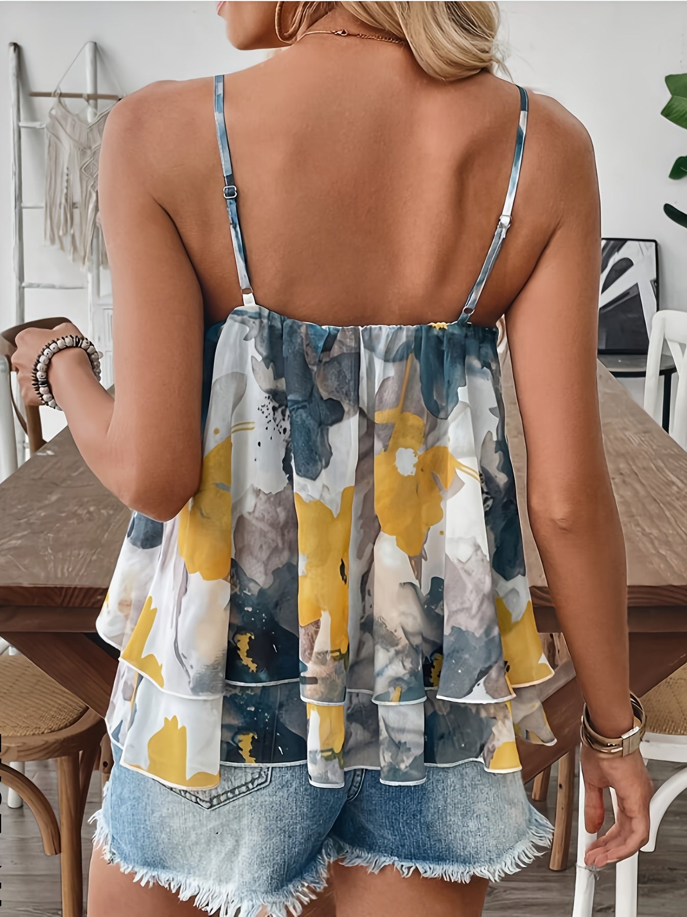 Menia | Damesblouse van chiffon met bloemenprint – Zomerse blouse