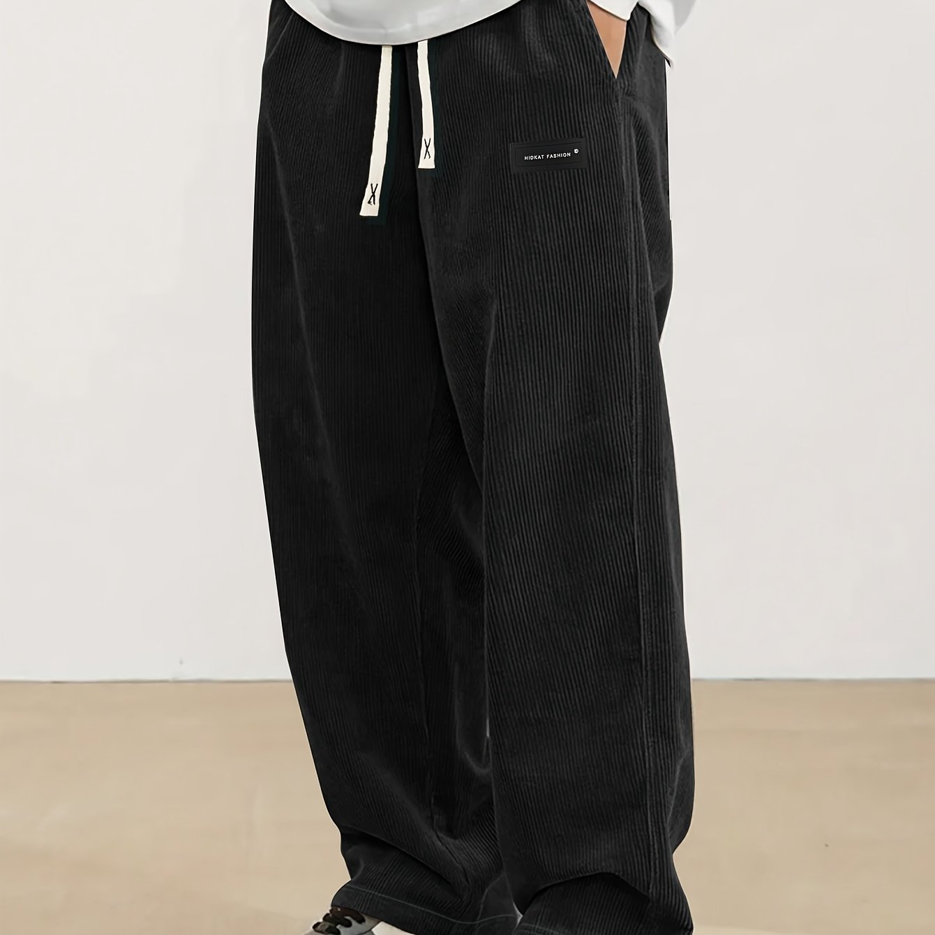 Corvian | Heren Corduroy Broek met Trekkoord – Rechte Casual Sweatpants voor Lente & Herfst