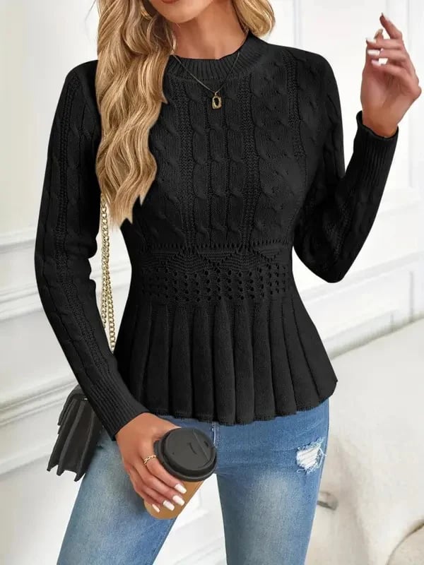 Elanorae | Dames Chunky Gebreide Trui – Comfortabele Pullover met Structuur