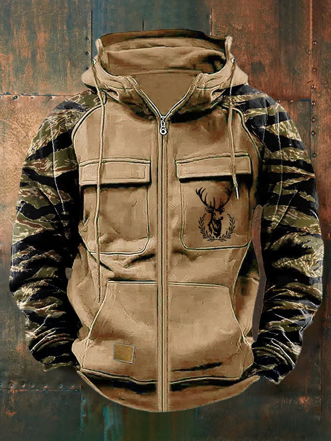 Tilden | Tactische hoodie met ritssluiting voor heren, met praktische zakken, casual outdoor streetwear