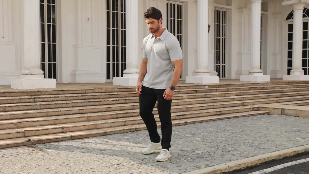 Wade | Poloshirt für Herren aus Waffelstrick – stylisches Freizeitshirt