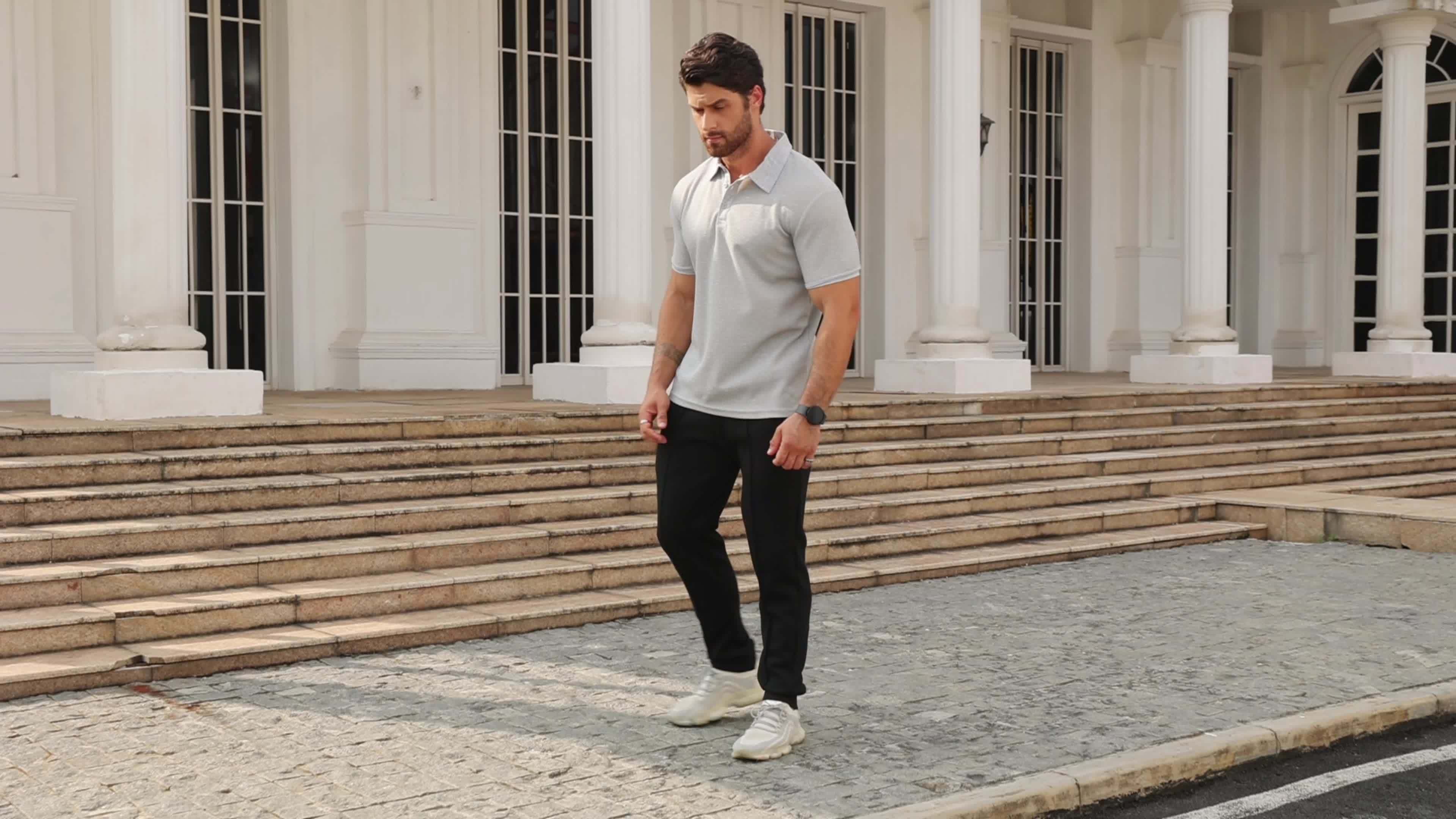 Wade | Poloshirt für Herren aus Waffelstrick – stylisches Freizeitshirt