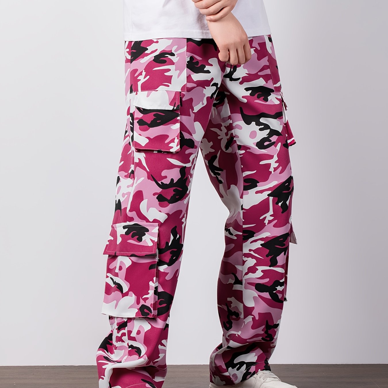 Alvor | Heren Camouflage Cargo Broek – Broek met Meerdere Zakken, Wijde Pijpen
