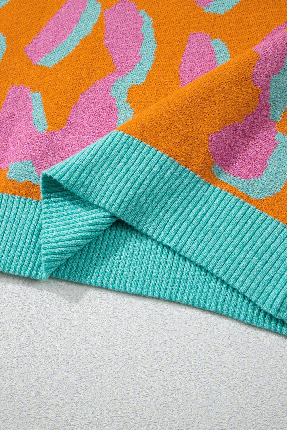 Brynoria | Pull colorblock en maille - Pull à col rond, ourlet côtelé et manches longues