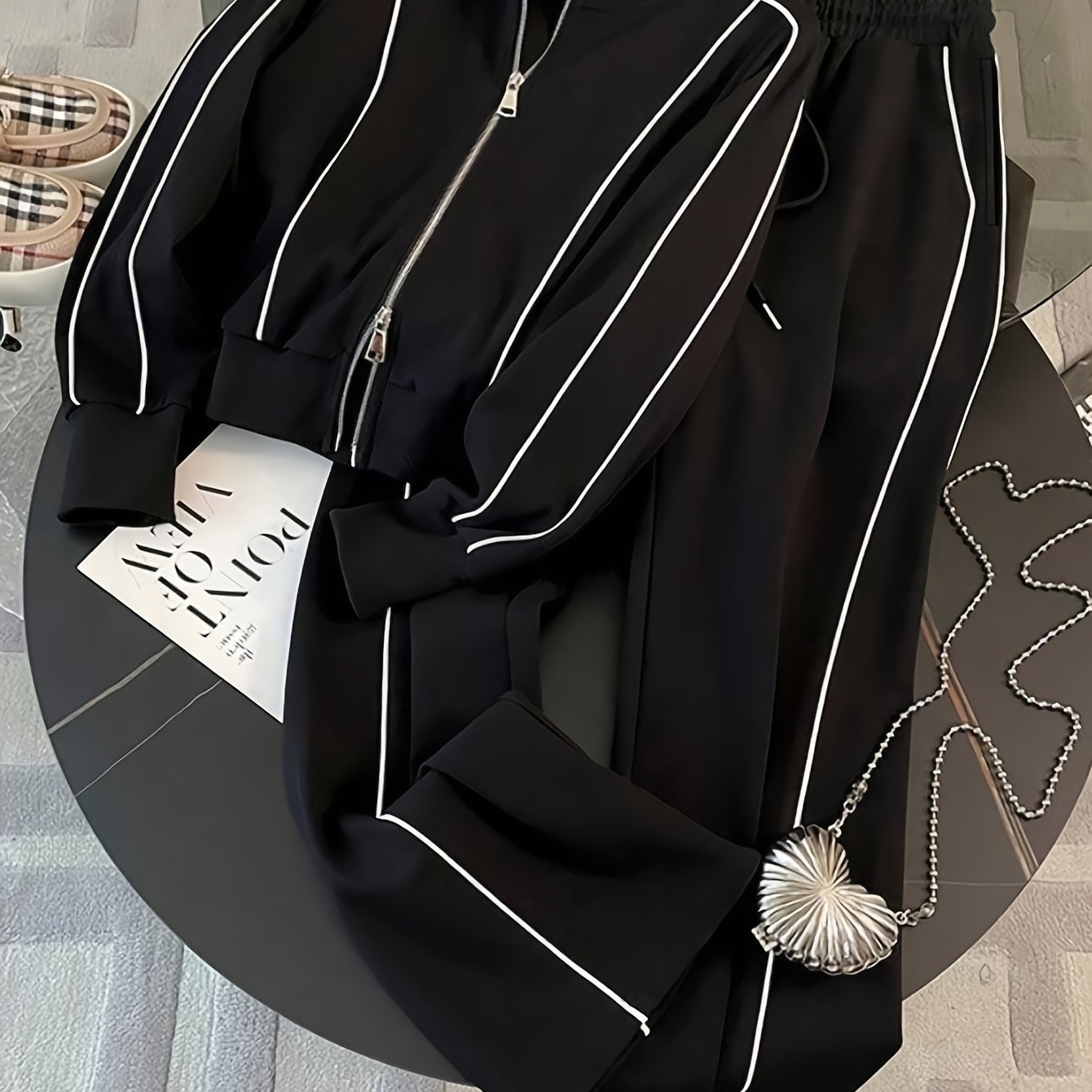 Marielis | Casual tweedelige sportkleding voor dames – Sweatshirt met ritssluiting en joggingbroek