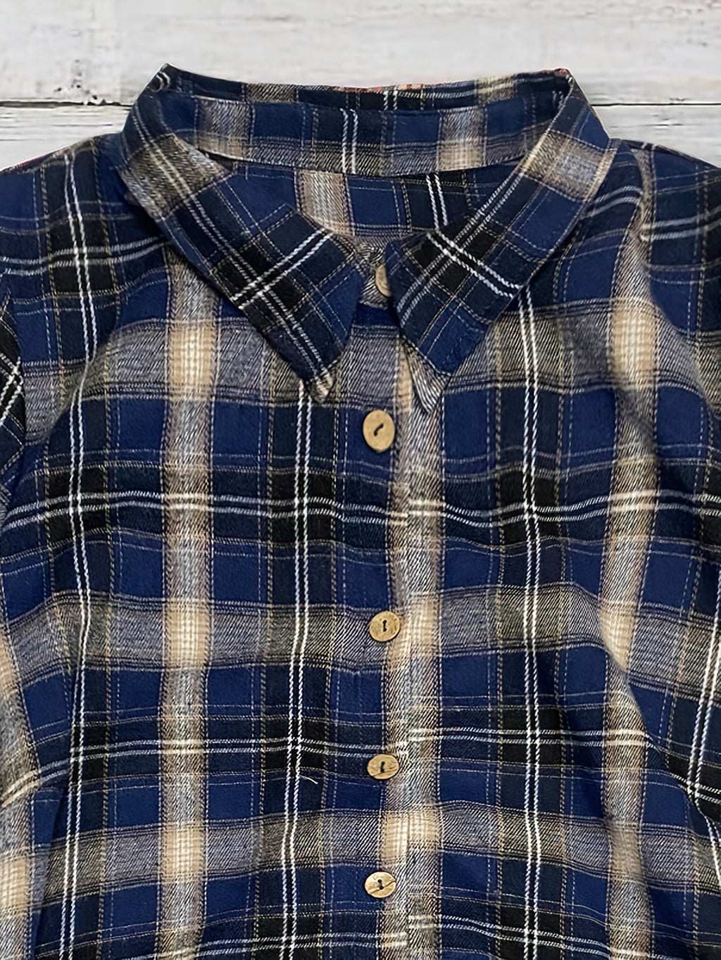 Saryne | Damesblouse met geruite print en pofmouwen