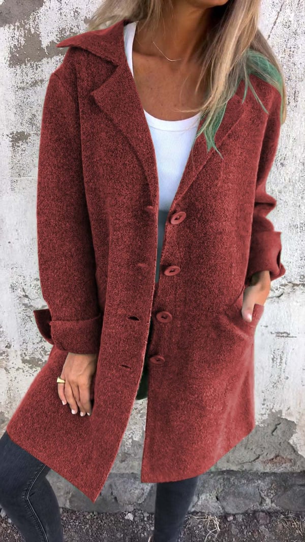 Jorynna | Manteau en maille décontracté pour femme – Coupe ample, léger et doux, idéal pour l'automne et l'hiver