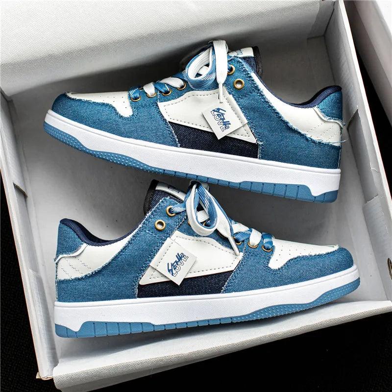 Eroni | Heren streetwear sneakers – lage skate schoenen met contrasterende veters