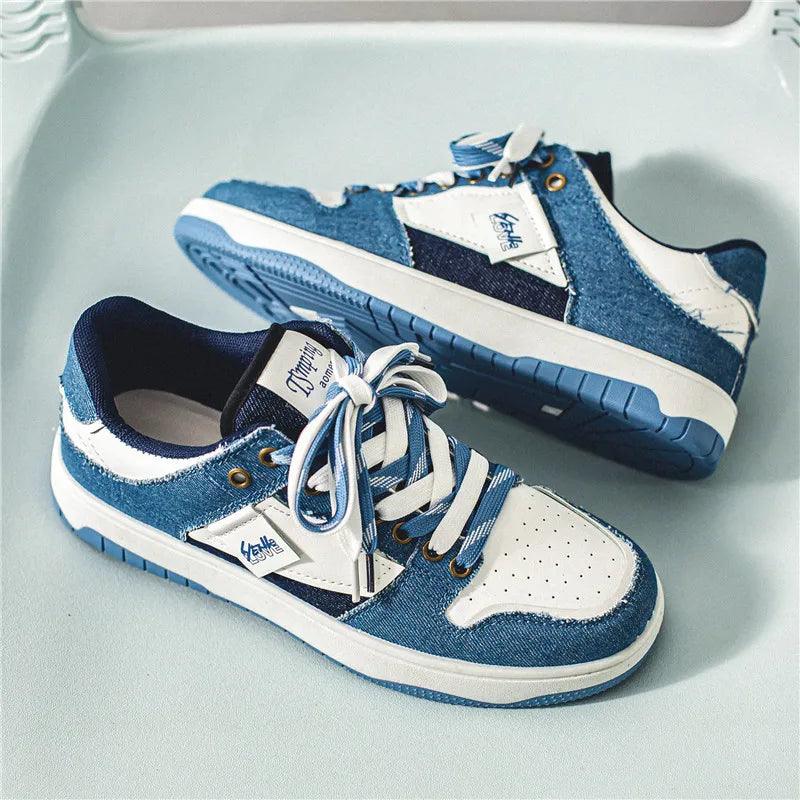 Eroni | Heren streetwear sneakers – lage skate schoenen met contrasterende veters