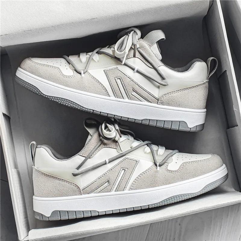 Eroni | Heren streetwear sneakers – lage skate schoenen met contrasterende veters
