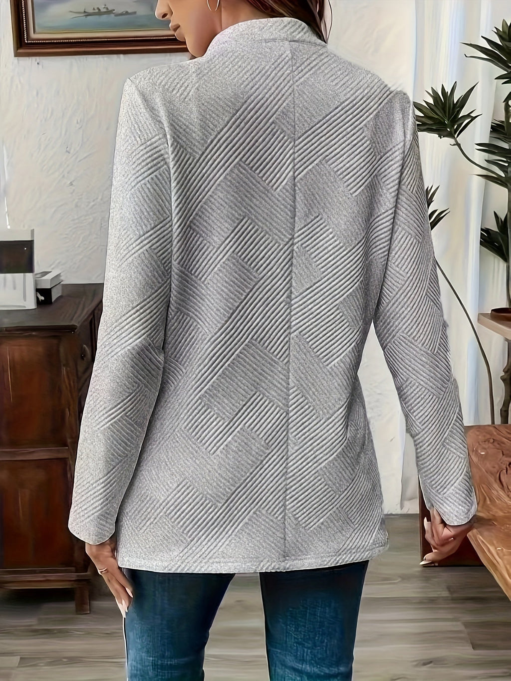 Sylaris | Gilet long décontracté pour femme - manteau à boutons, maille tricotée, élégant manteau superposé