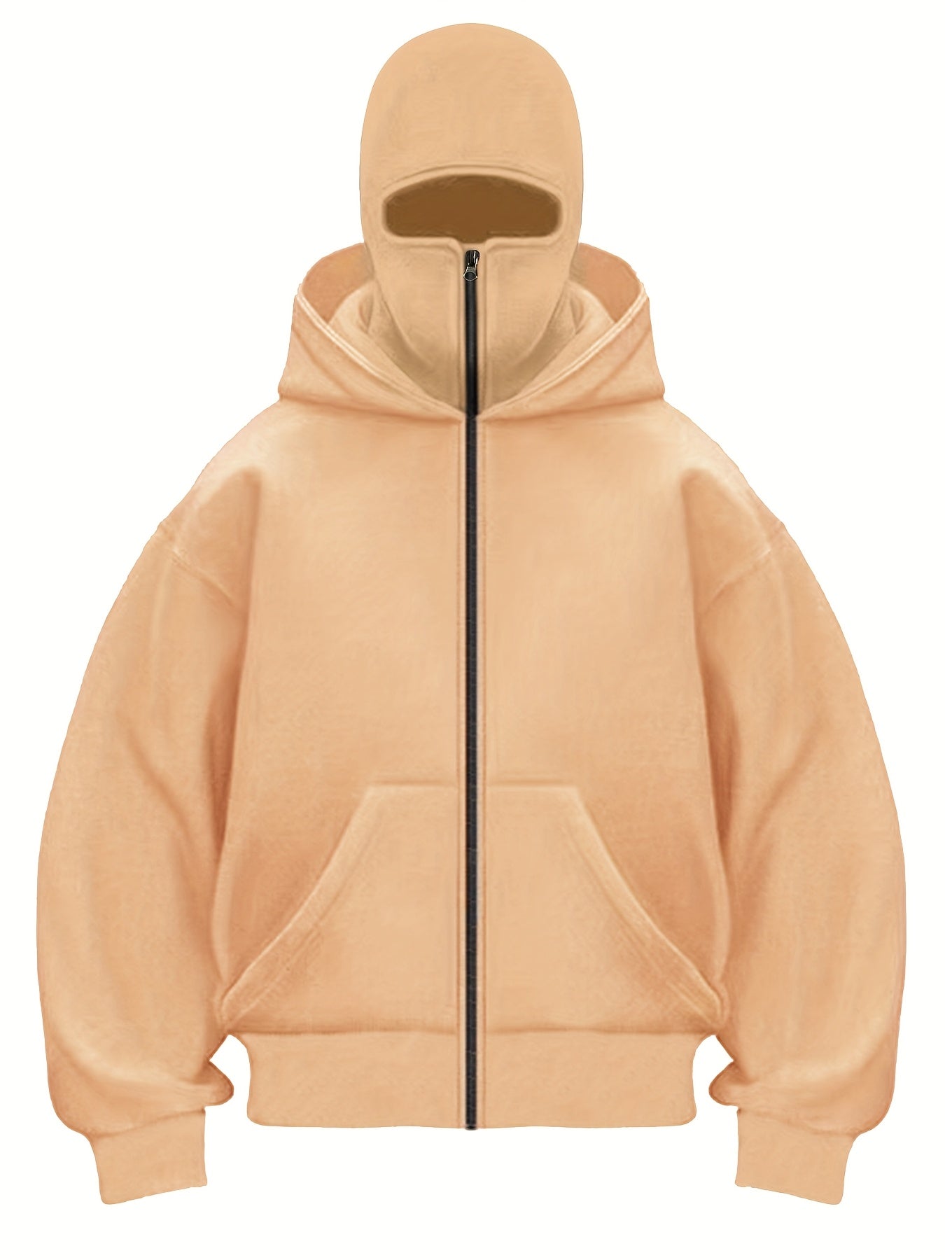 Akselsson | Herenhoodie met masker – Casual effen pullover, kangoeroezak, streetwear, warm sweatshirt