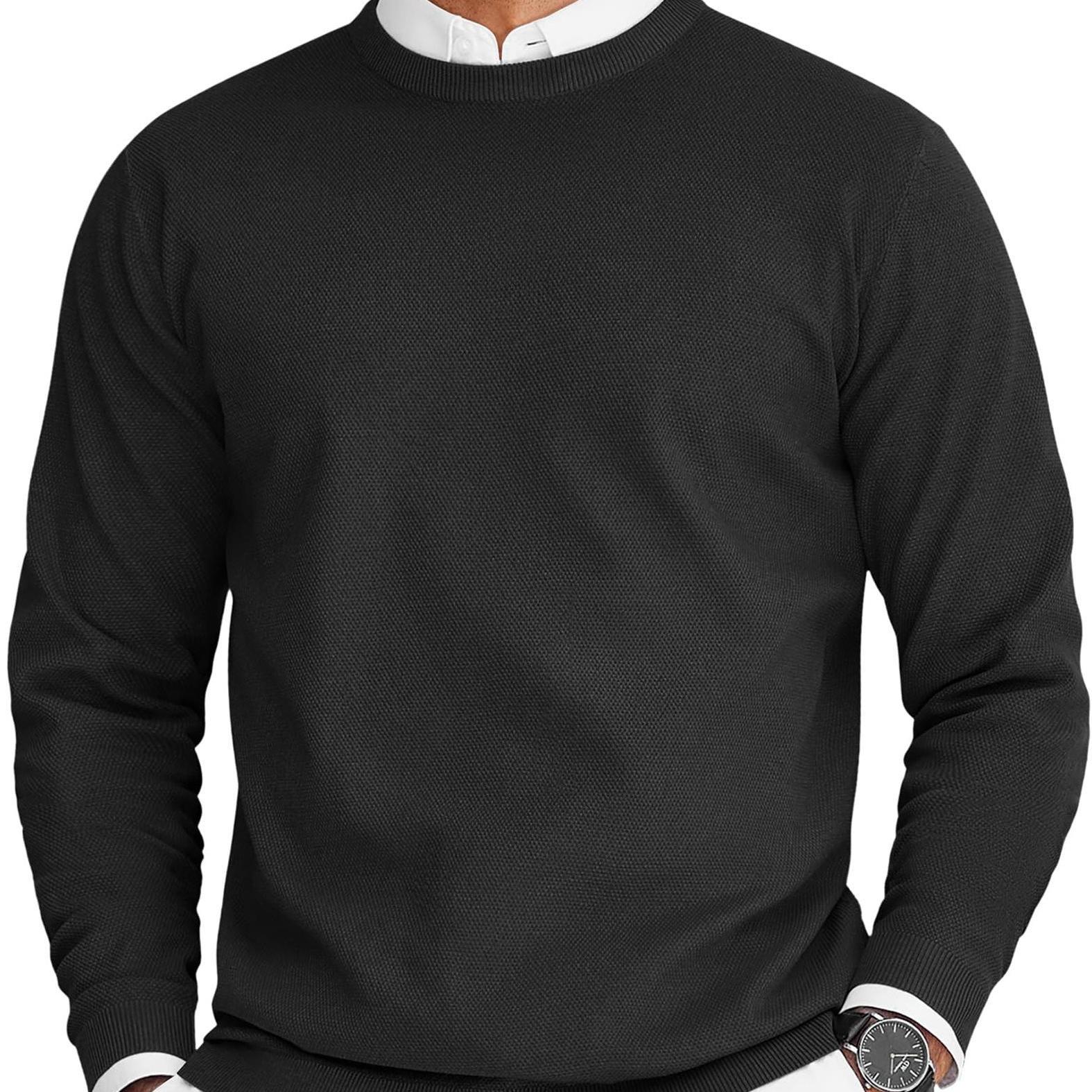 Thorrin | Pull classique en maille pour homme, col rond, manches longues, couleur unie, style décontracté au quotidien