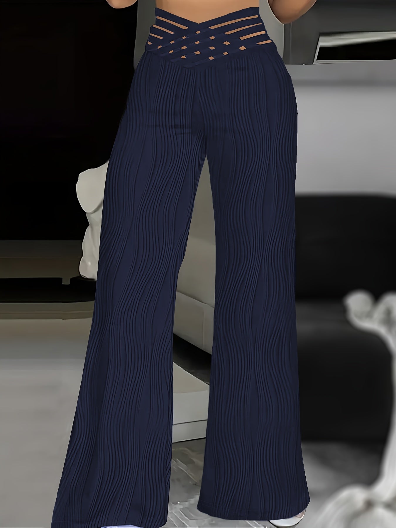 Moira | Broek met wijde pijpen en hoge taille Y2K los voor dames - Trendy casual mode