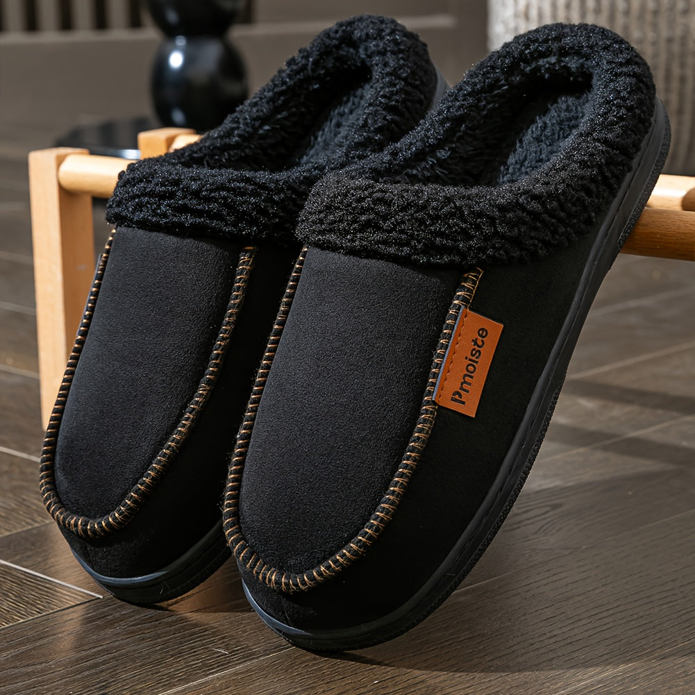 ThermaSole | Heren Memory Foam Slippers Winter Warme Slip-On Moccasin Binnen/Buiten Zachte Stof