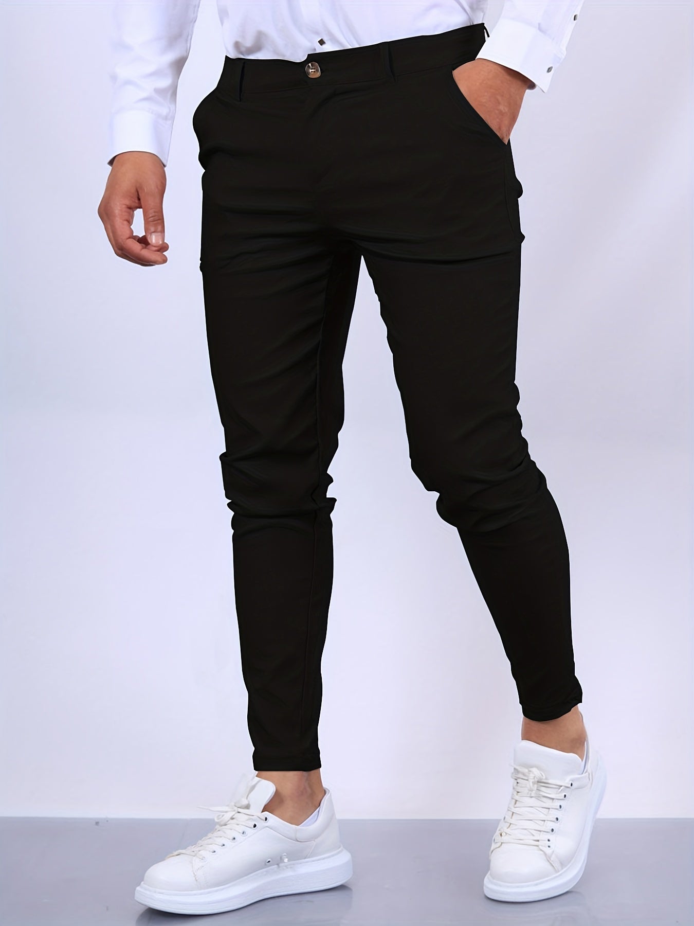 Orvalis | Schmal geschnittene Herrenhose in Knöchellänge – Elegante Business-Casual-Hose