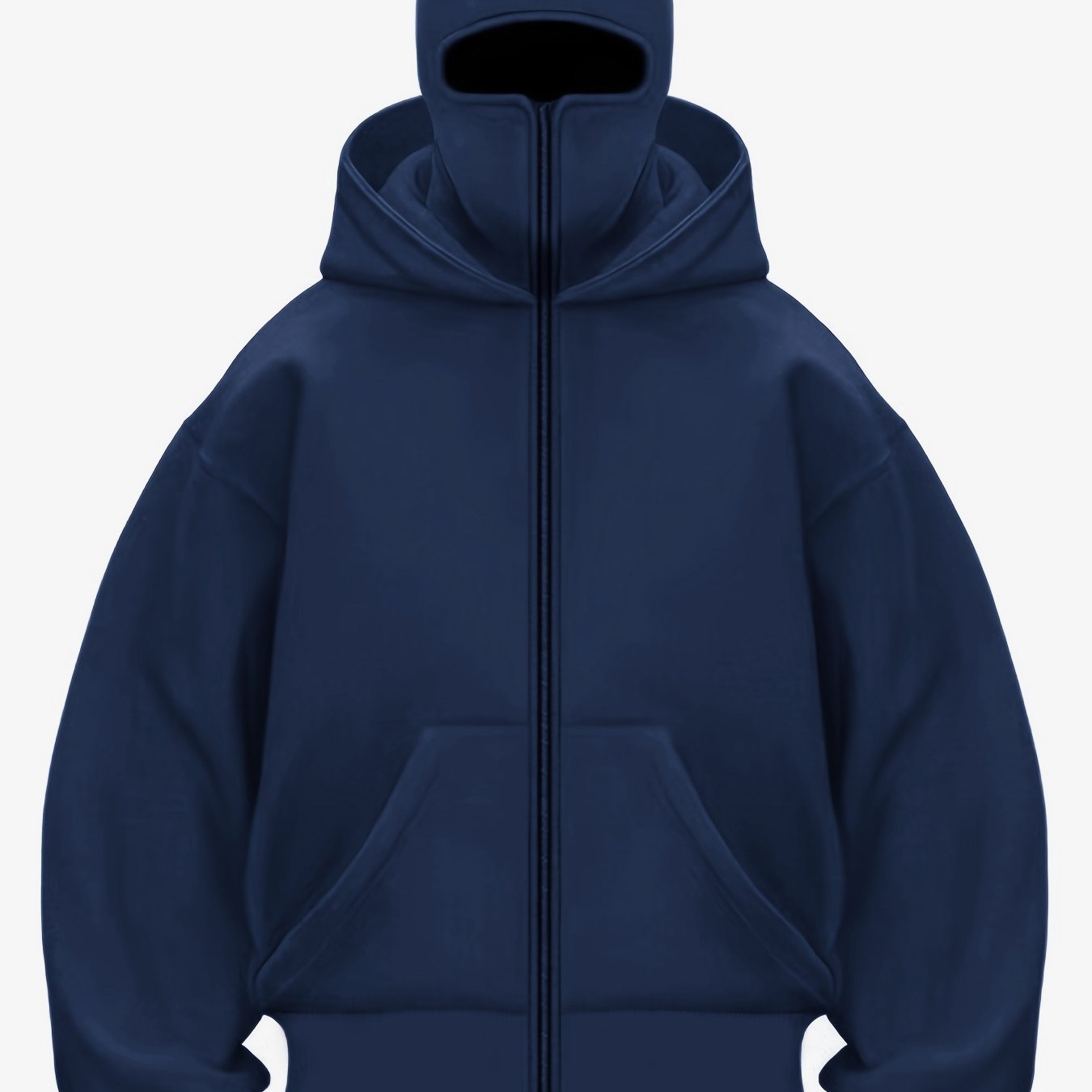 Akselsson | Herenhoodie met masker – Casual effen pullover, kangoeroezak, streetwear, warm sweatshirt