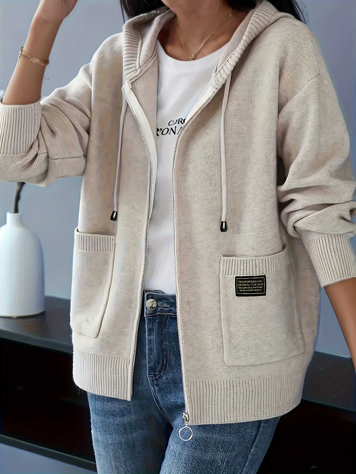 Adalira | Elegante damescardigan met capuchon – Lichtgewicht gebreid kledingstuk