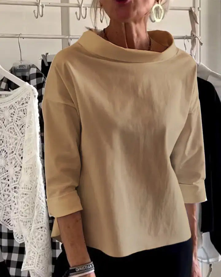 Callira | Effen casual trui voor dames – zachte, losvallende gebreide pullover