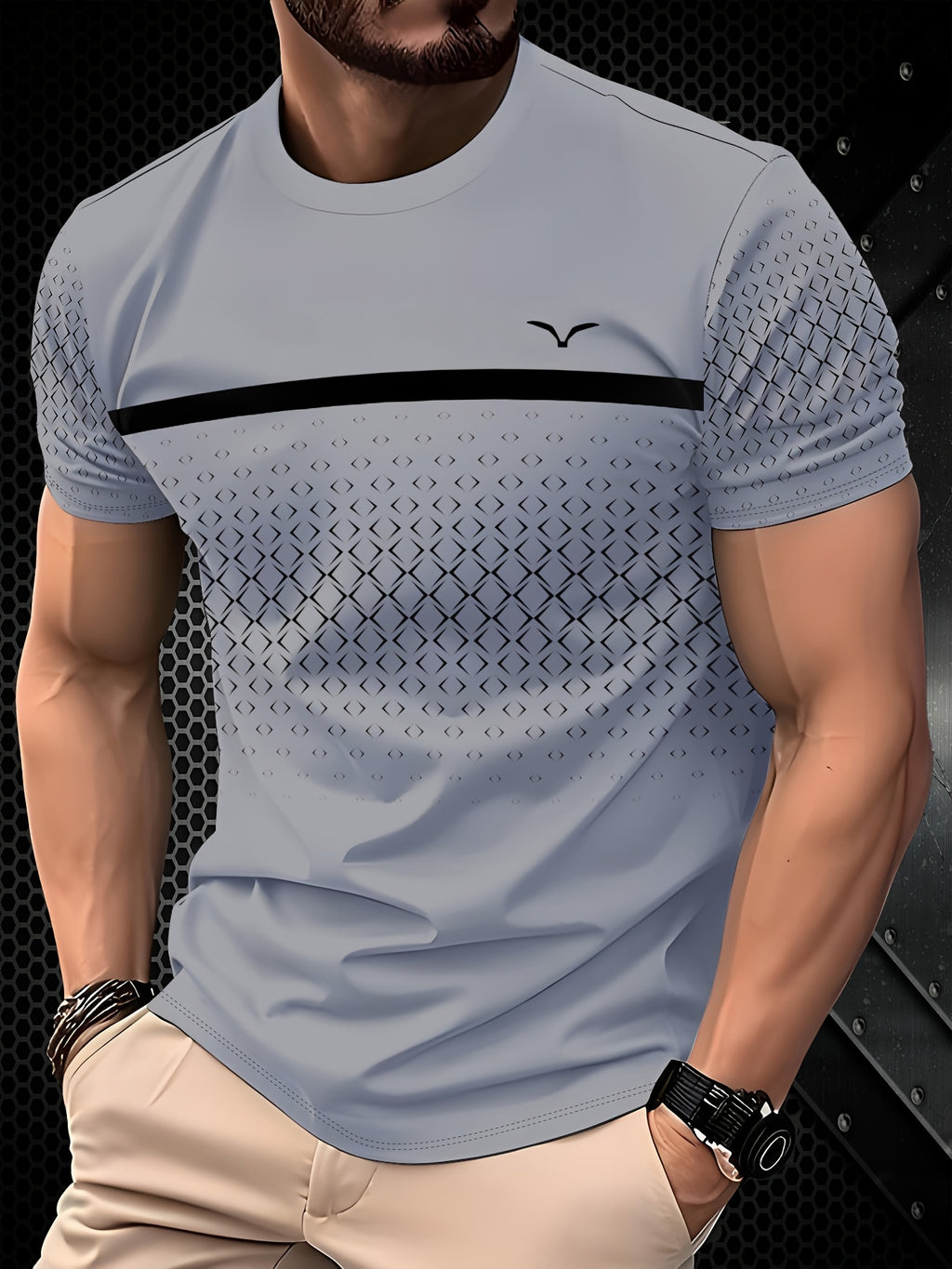 Xerxès | T-shirt homme en polyester - coupe classique confortable, imprimé minimaliste