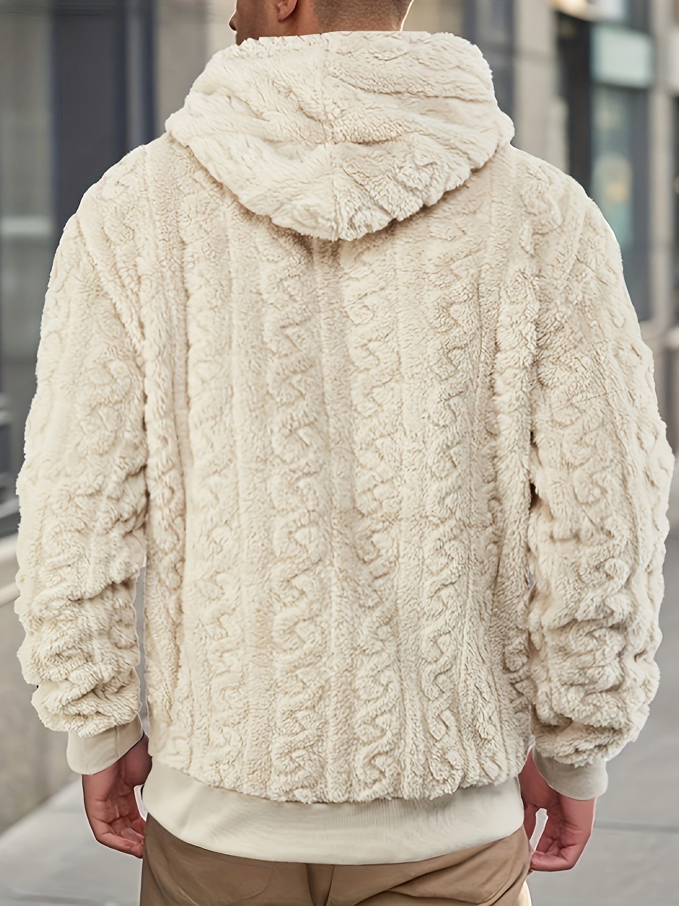 Rander | Thermische fleecehoodie voor heren – Warme pullover-sweatshirt, casual outdoor wintertop