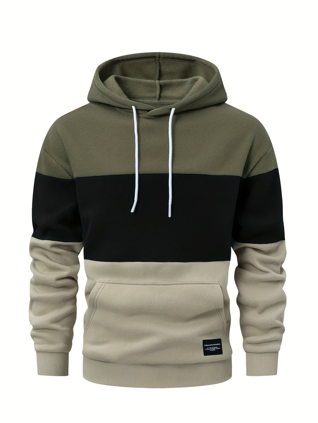 Eitan | Oversized Herren-Hoodie mit Farbblock-Design – Zweifarbiger Pullover mit Tasche