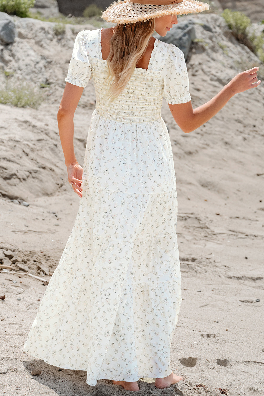 Wrenley | Dames Maxi Jurk met Gelaagde Ruches