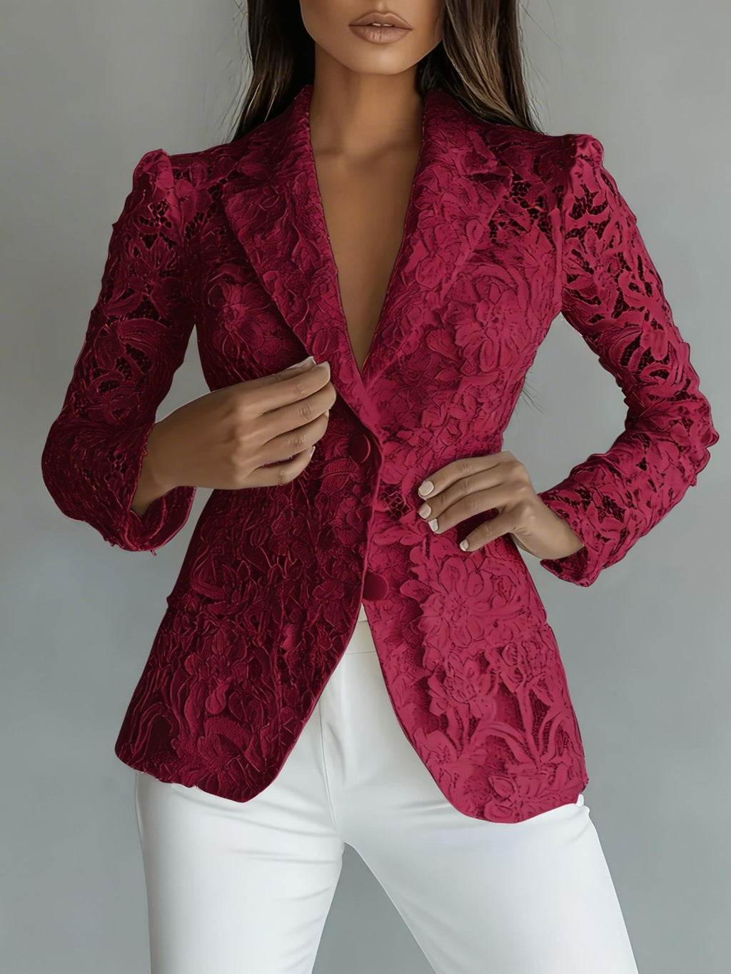 Norielle | Zomerse, doorschijnende damesblazer met voering