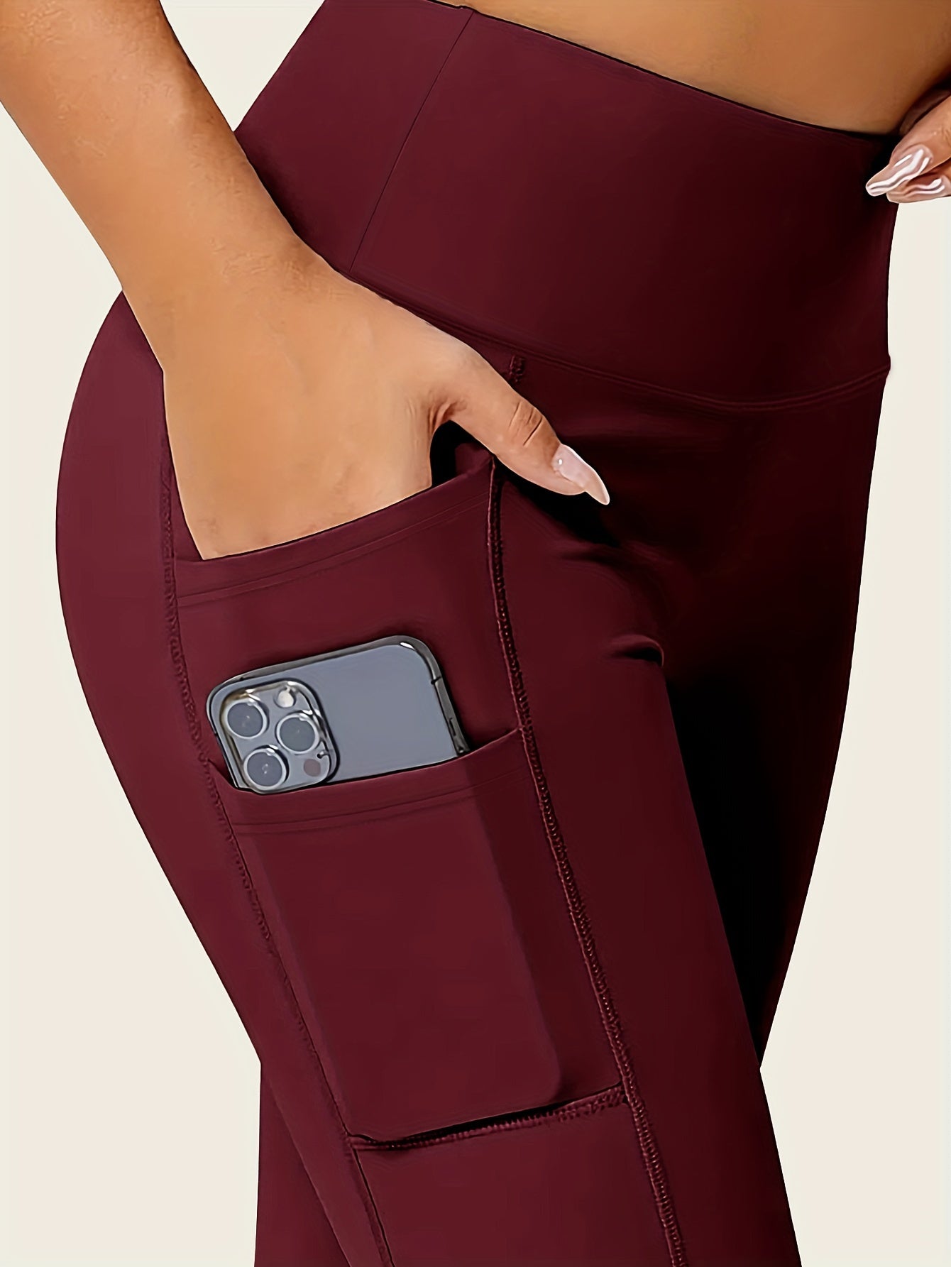 Daelric | Naadloze legging met hoge taille voor dames - boterzacht, elastisch en met zakken