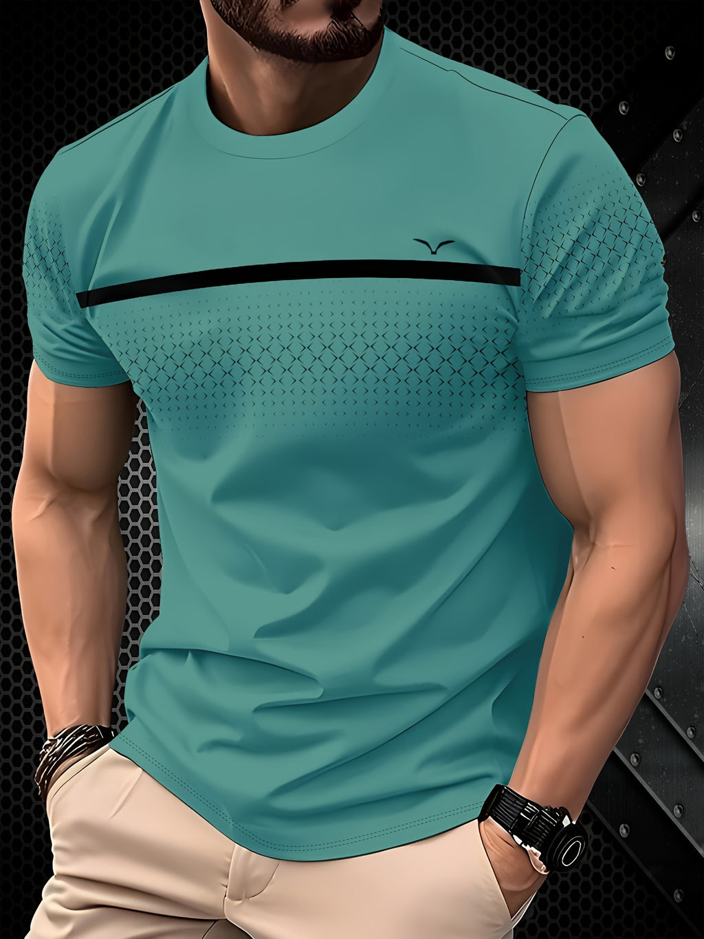 Xerxès | T-shirt homme en polyester - coupe classique confortable, imprimé minimaliste