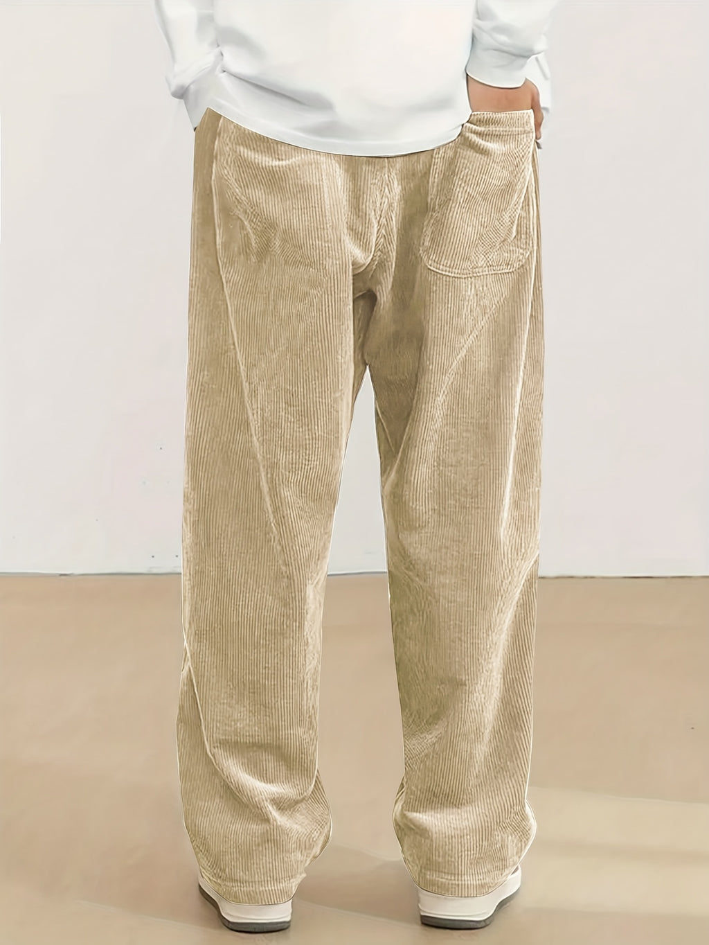 Corvian | Heren Corduroy Broek met Trekkoord – Rechte Casual Sweatpants voor Lente & Herfst